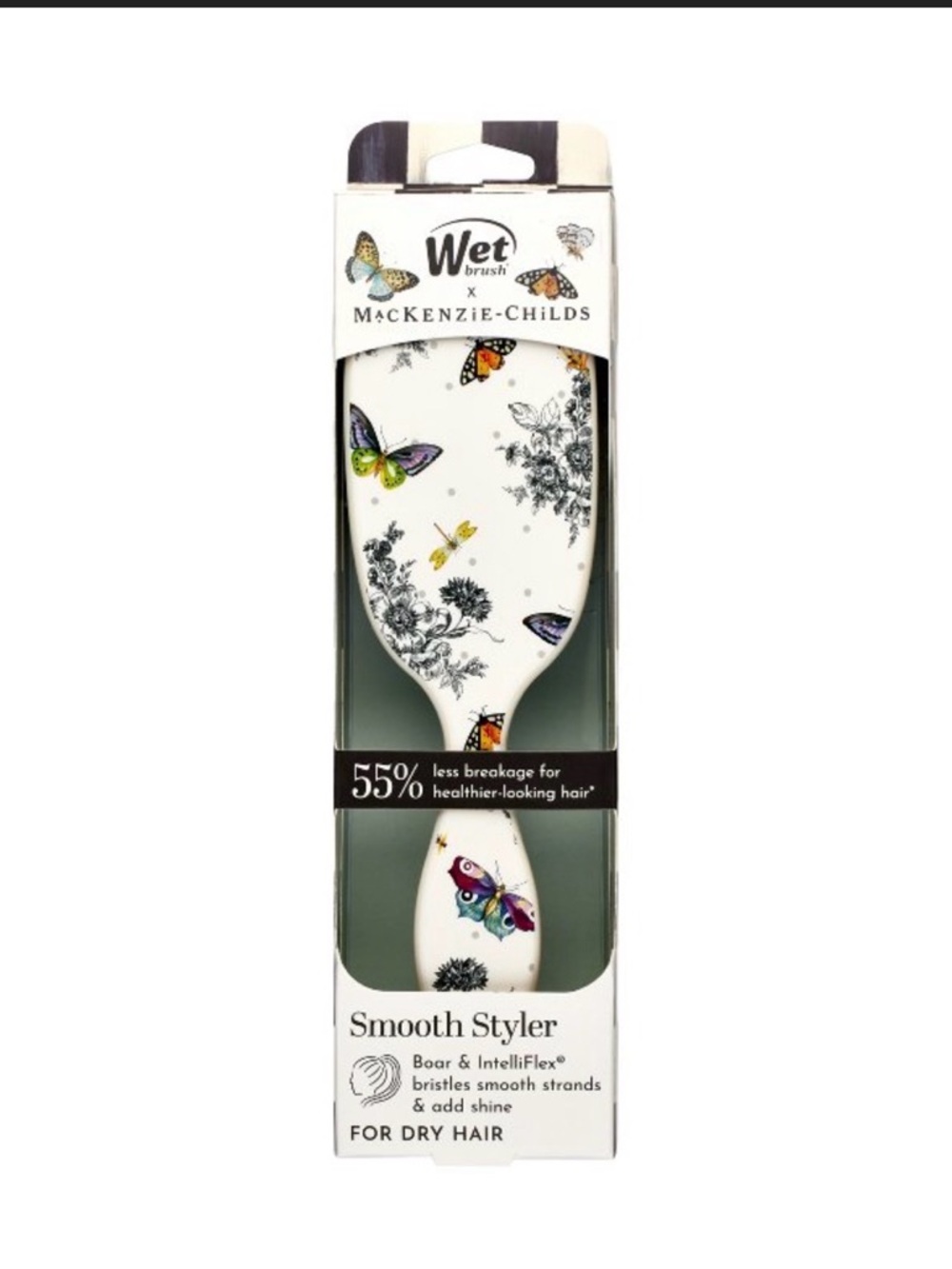 Mackenzie Childs x wet brush shine enhancer paddle hairbrush butterfly toile - Picture 3 of 3